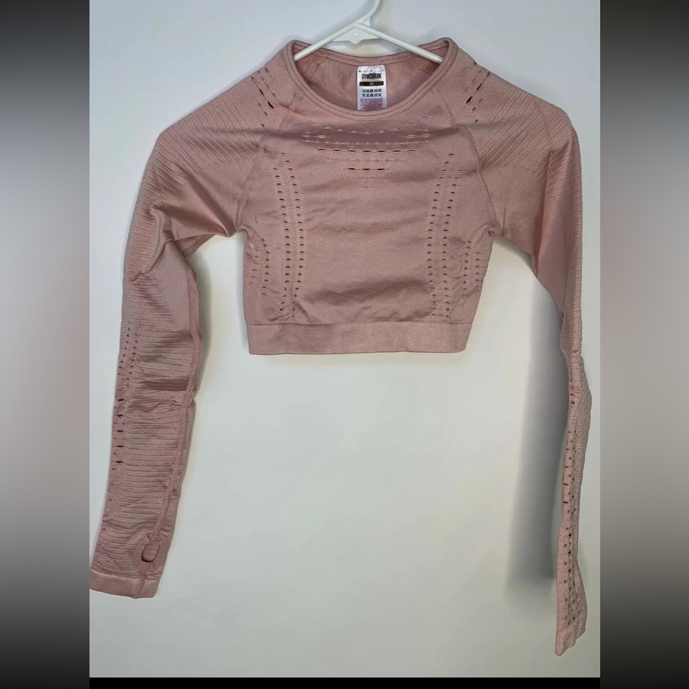Gymshark Glow Long Sleeve Seamless | XS | light pink